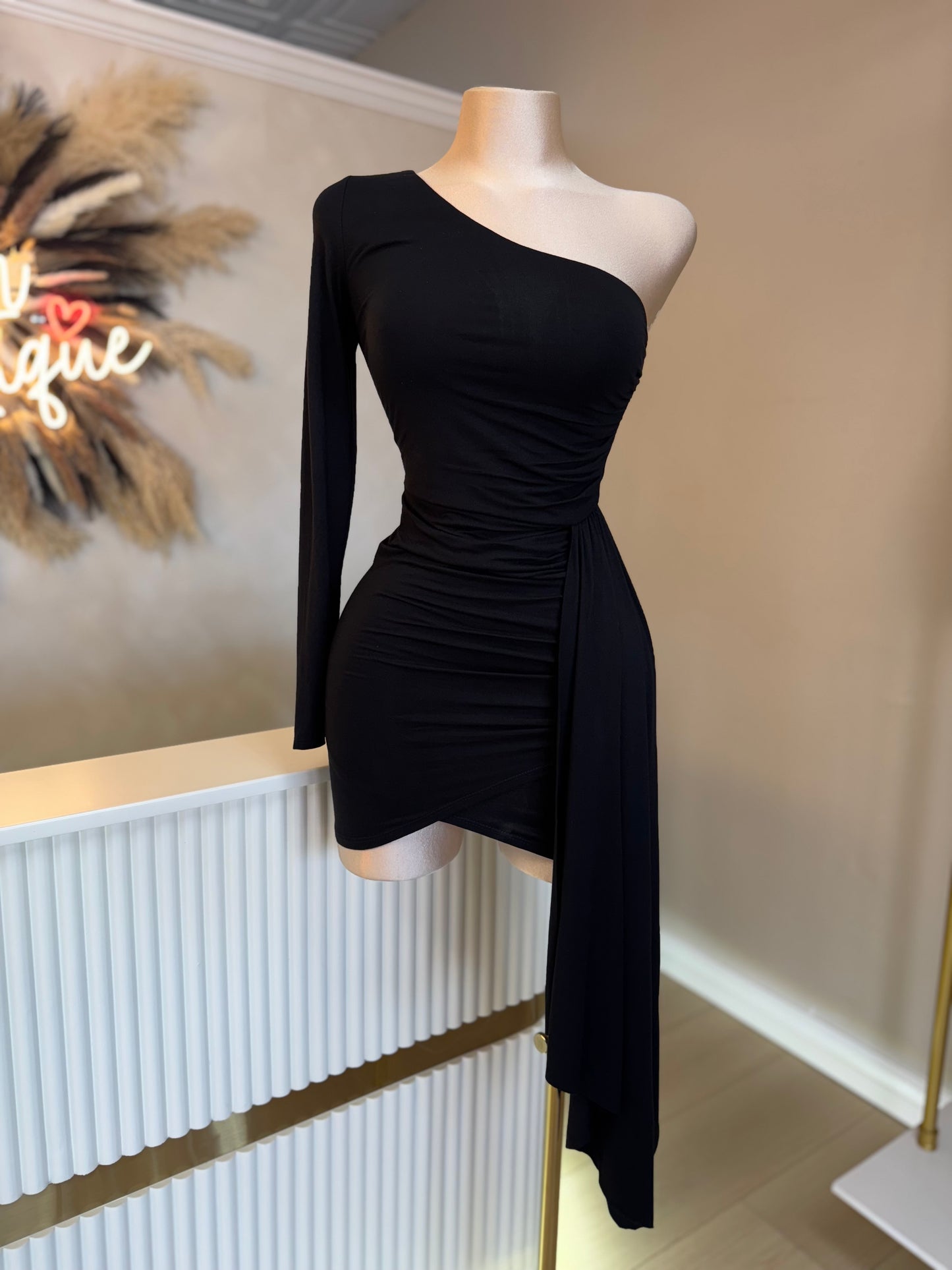 Black tassel dress