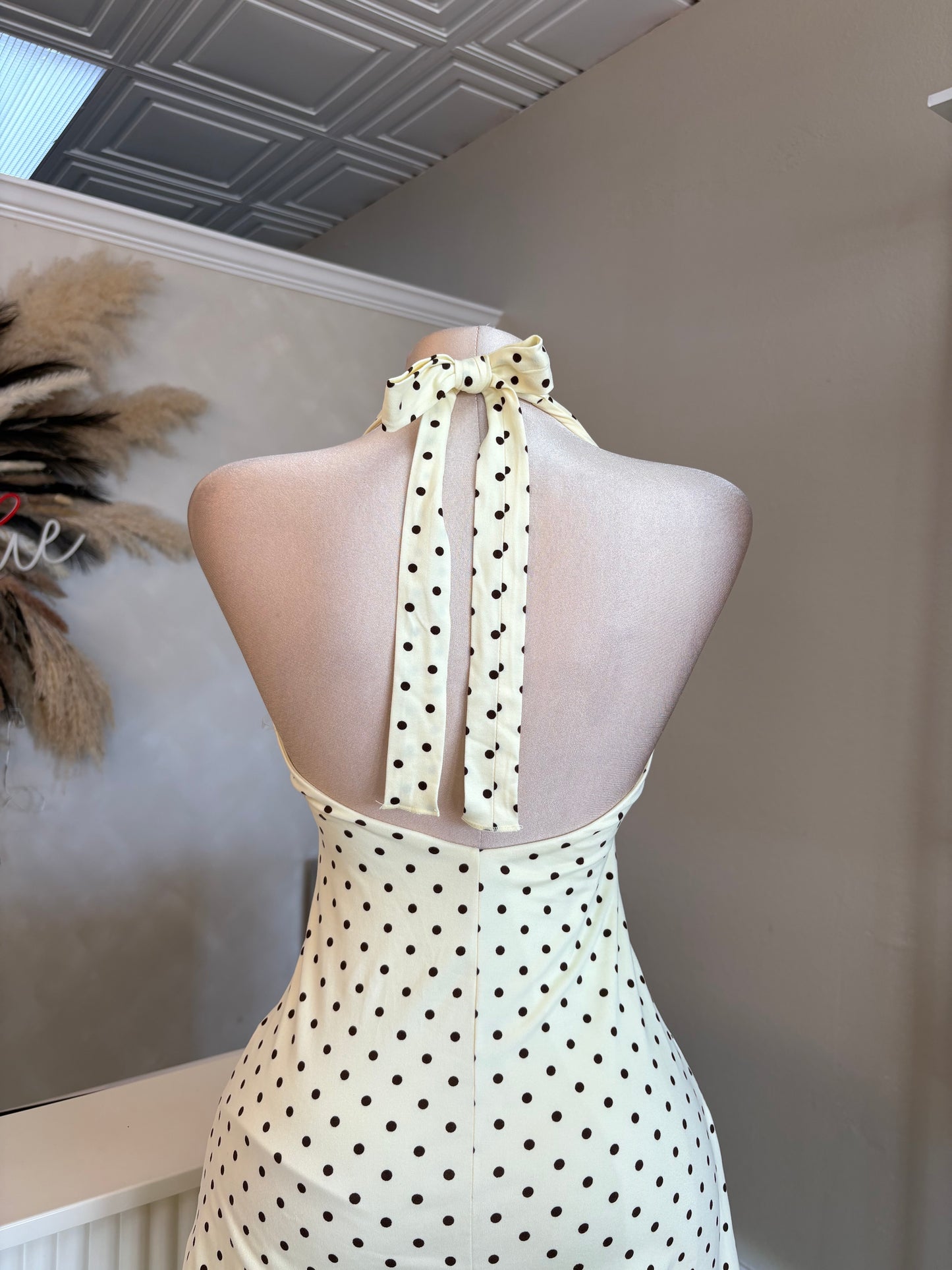 Polka dot dress (yellow)