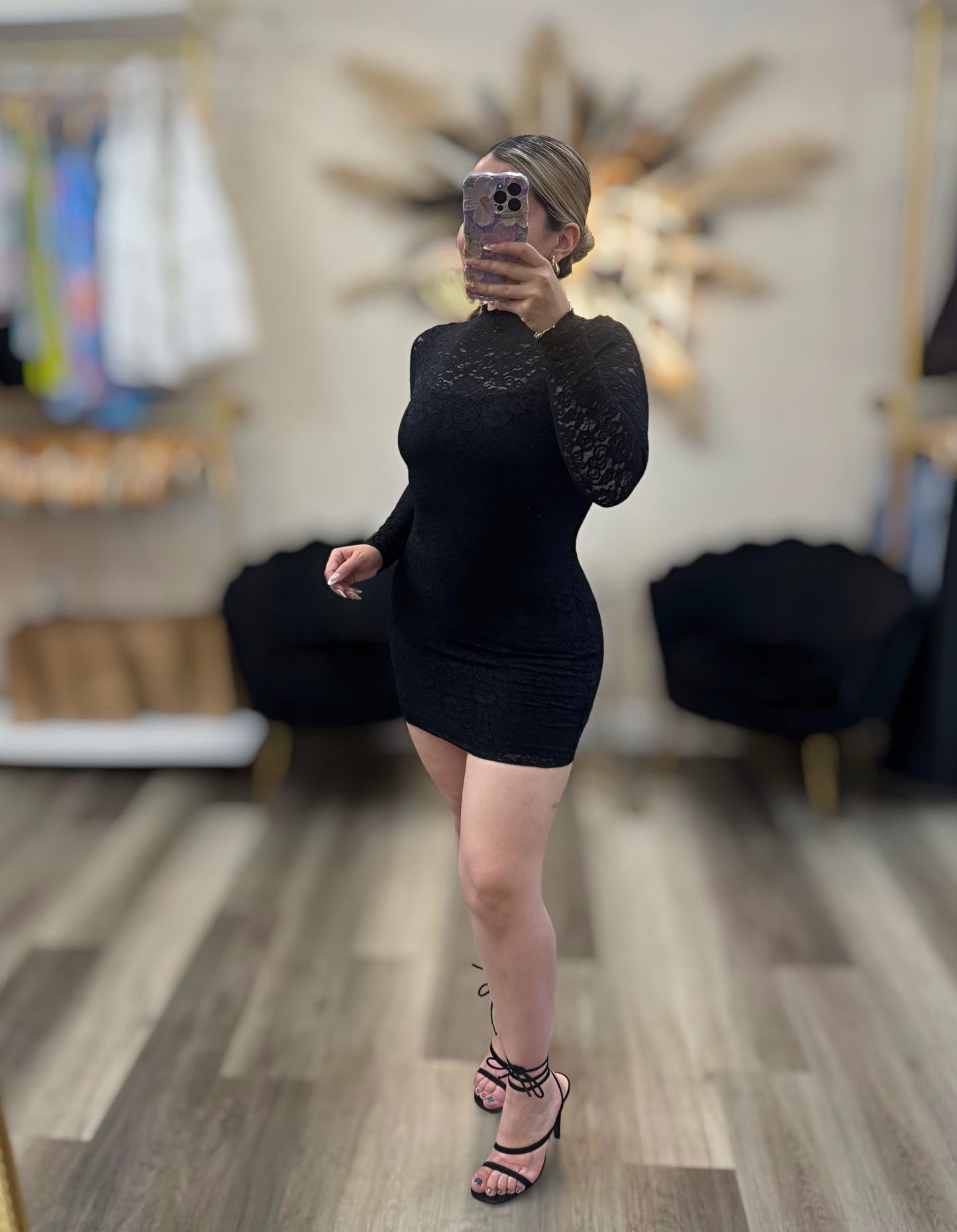 Black lace dress