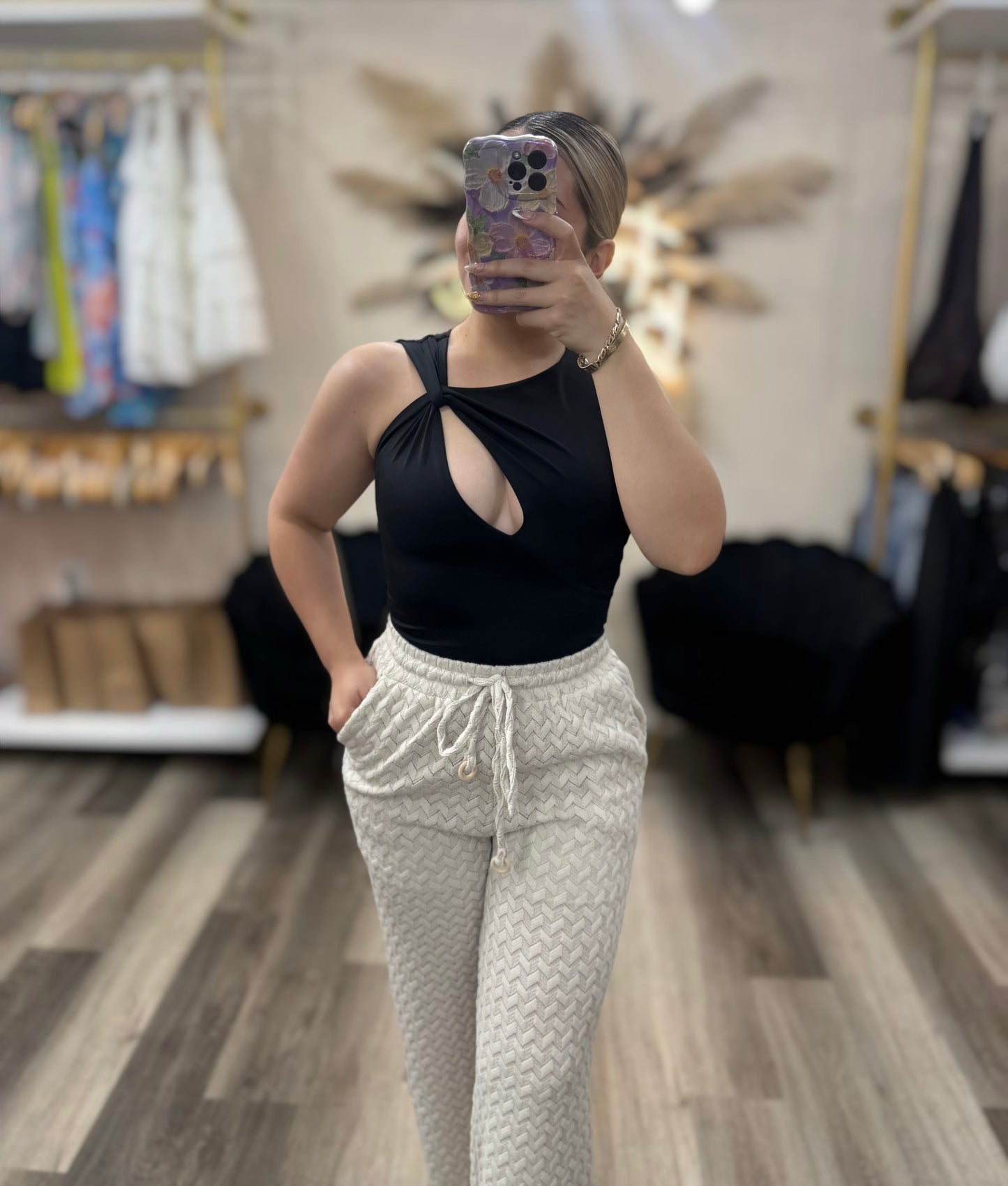 Black cutout top