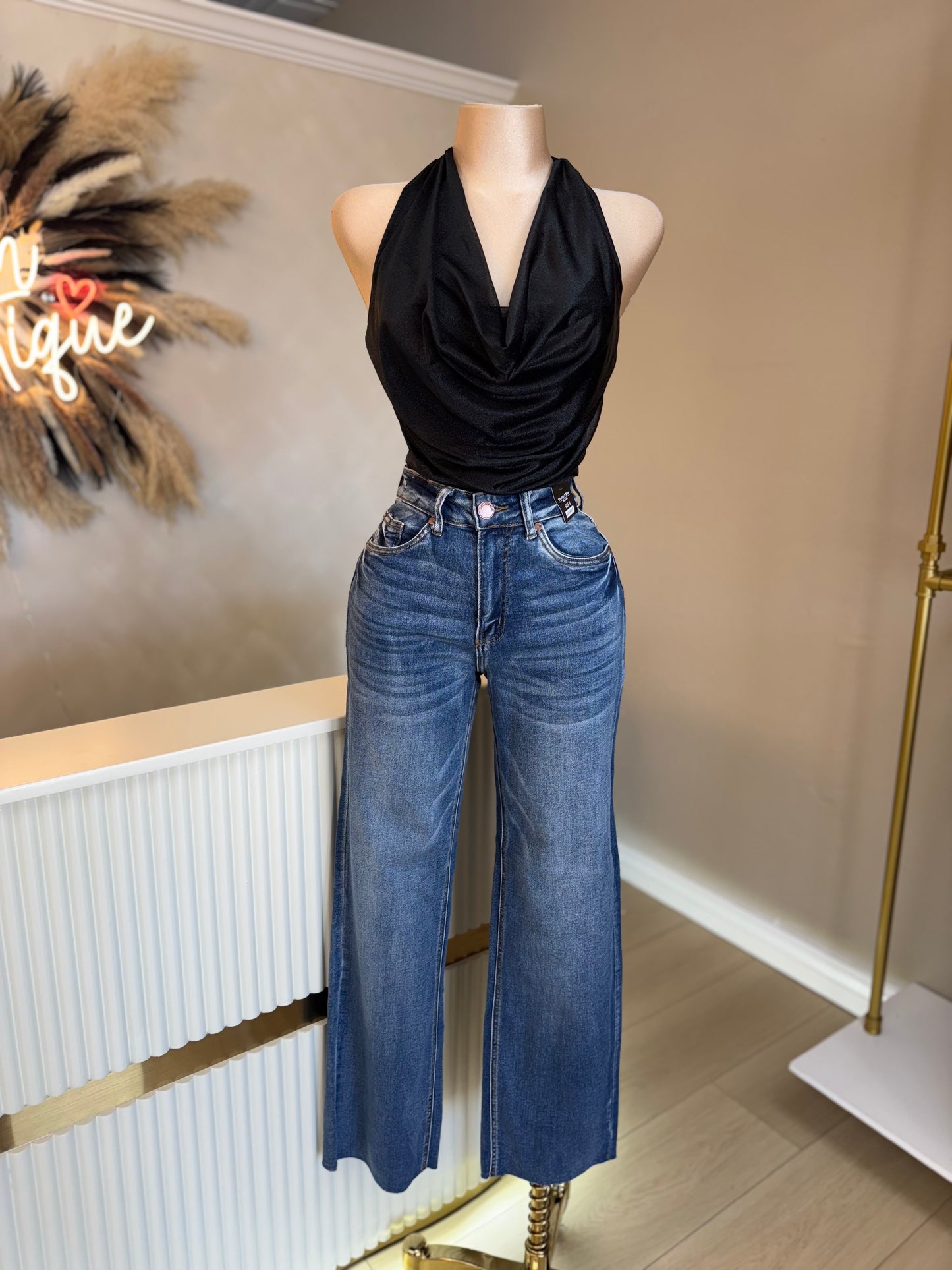 Medium wash denim jeans