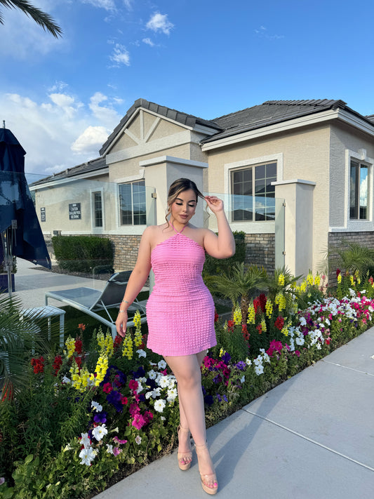 Pink spring dress