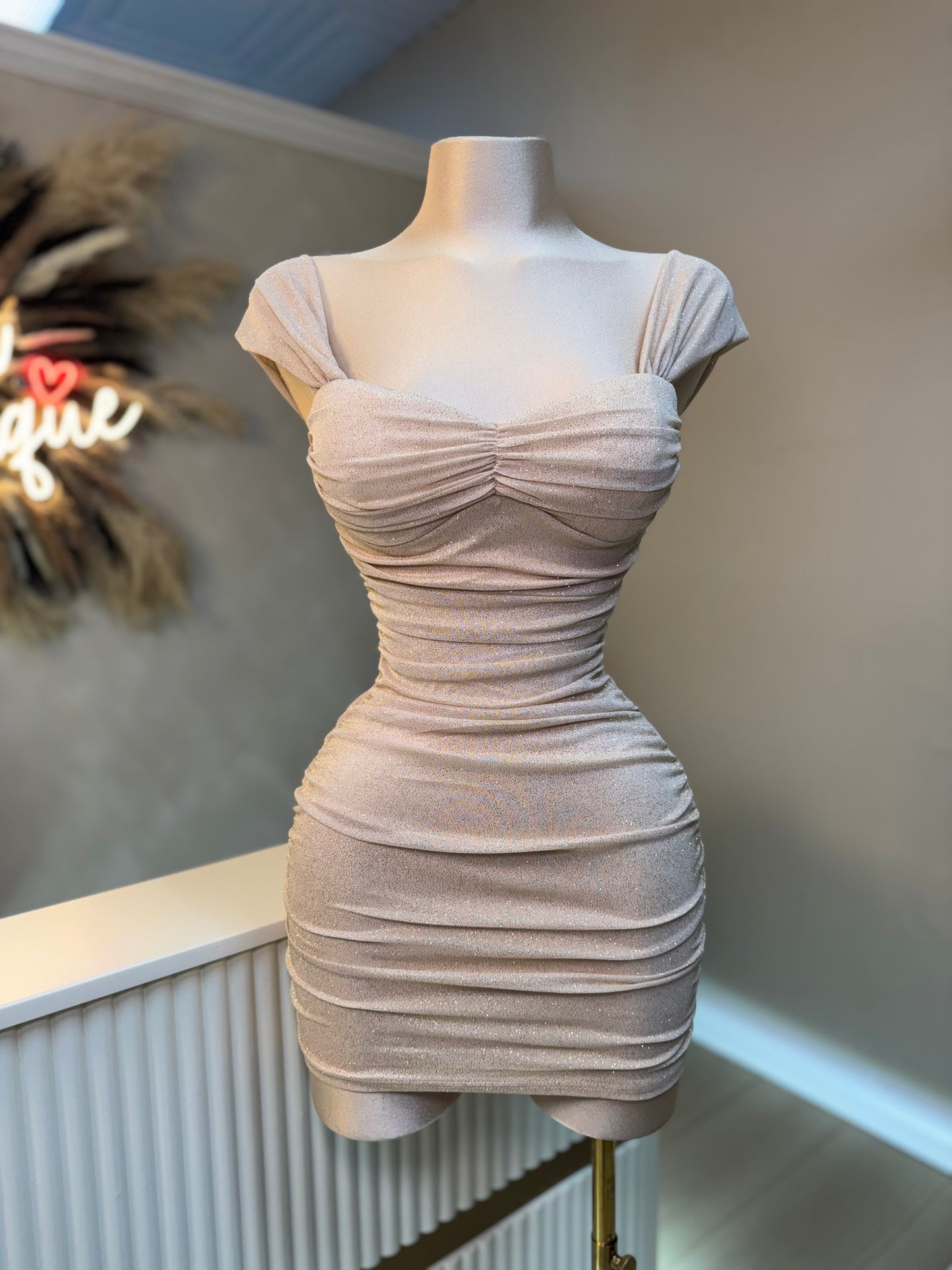 Champagne shimmery dress