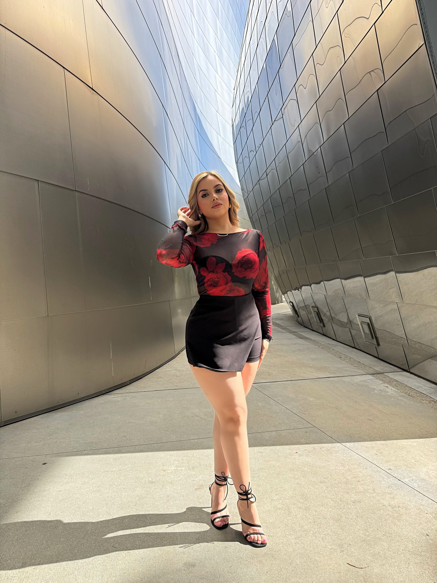 Rose mesh top