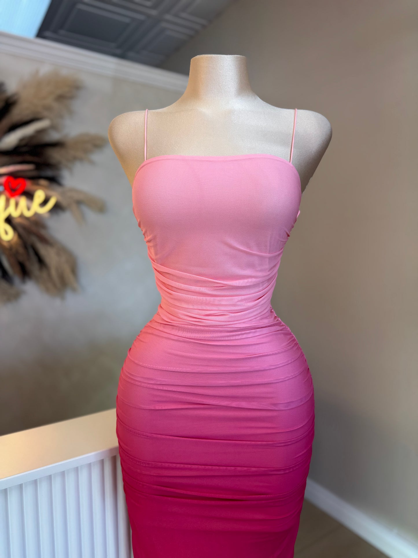Pink ombré dress