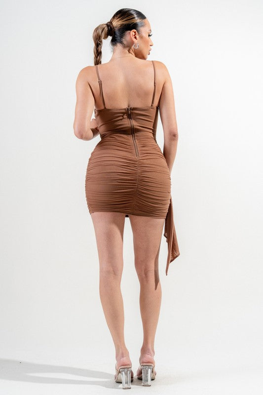 Mocha tassel dress
