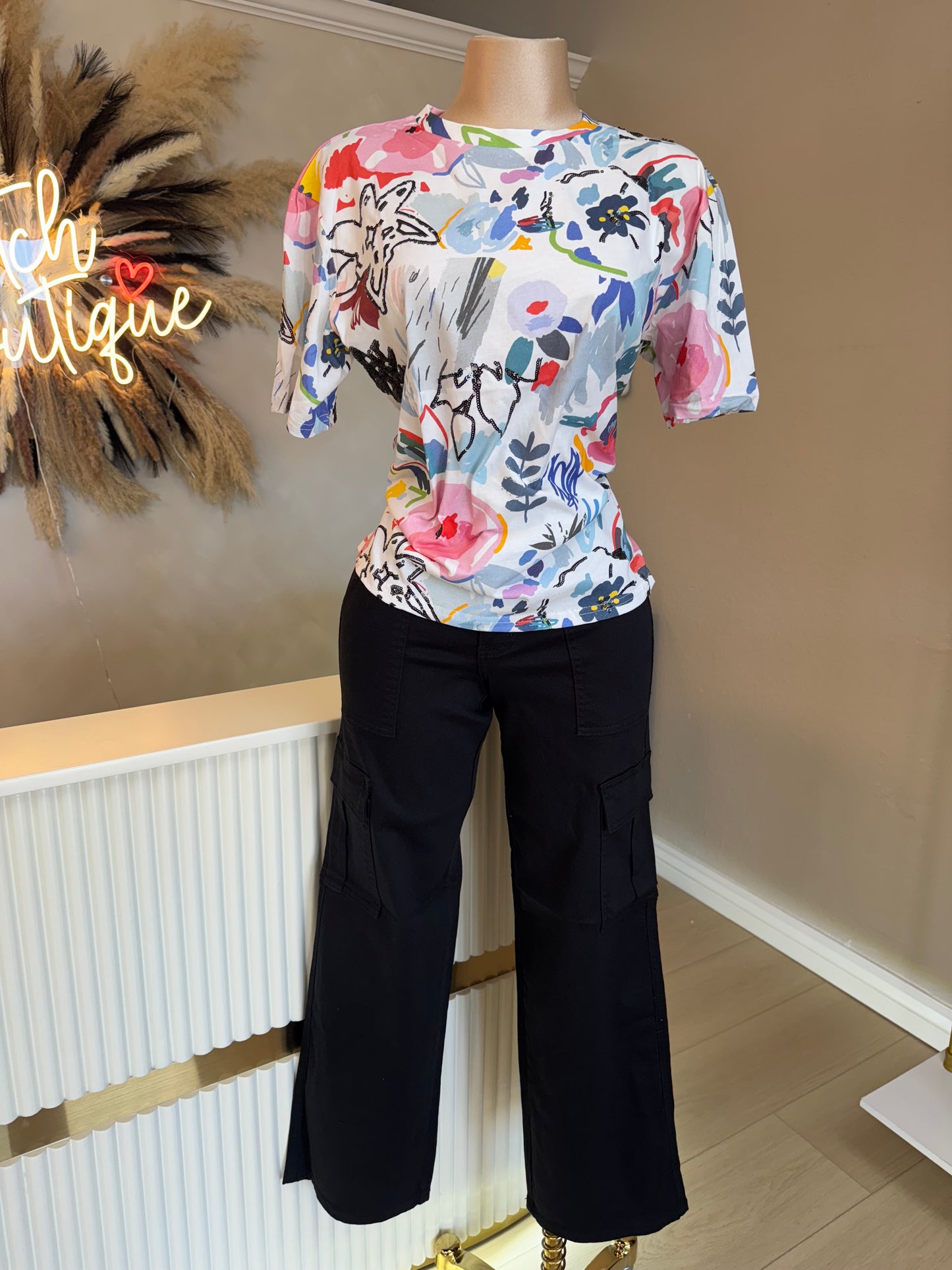 Abstract print tee