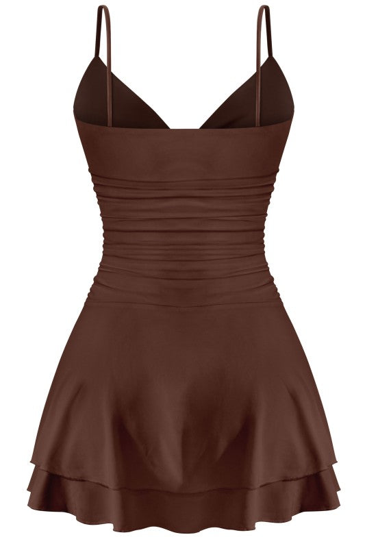 Coffee Flowy dress