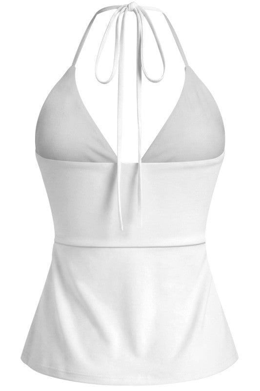 Sleeveless halter top