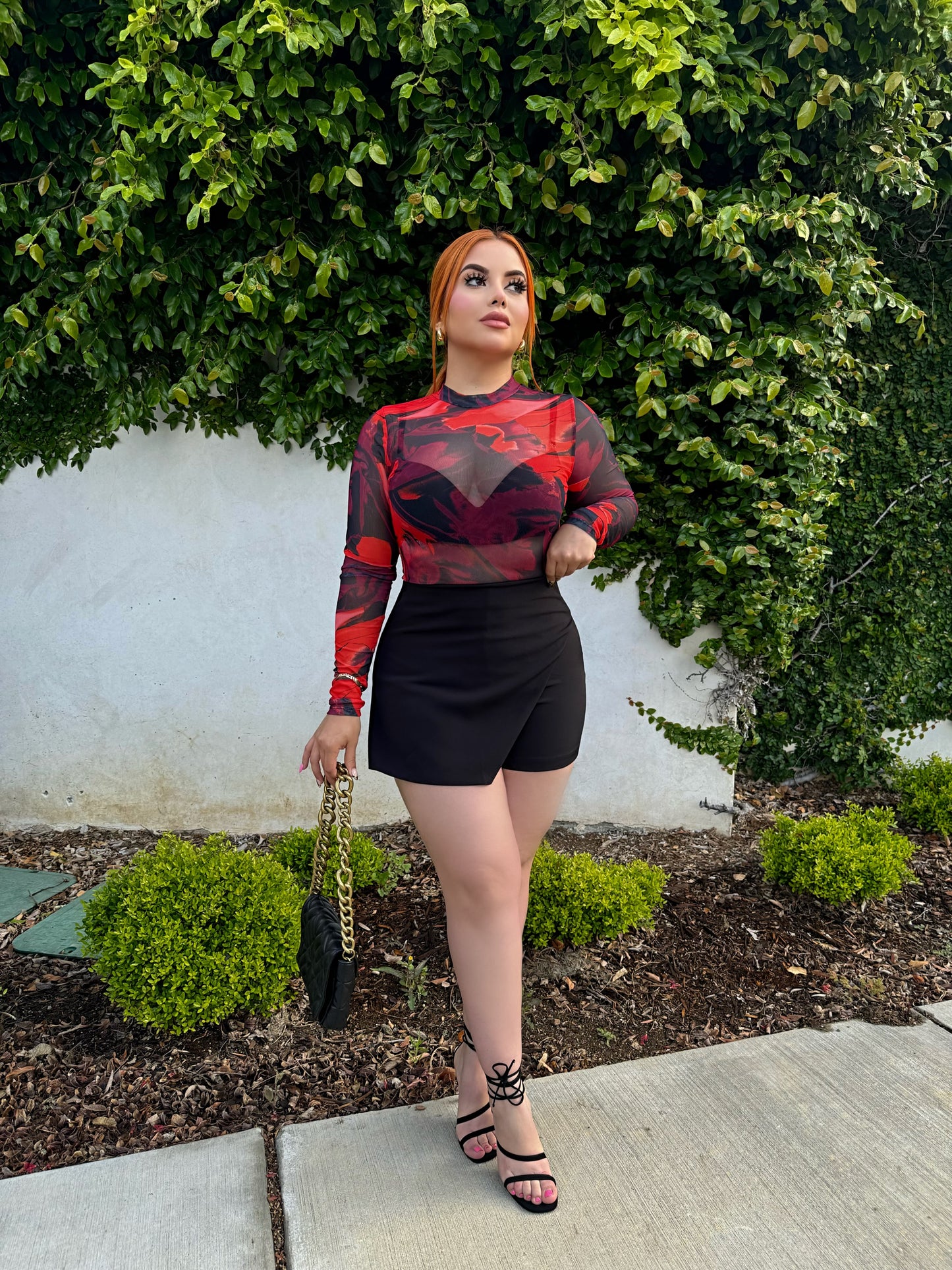 Black skort