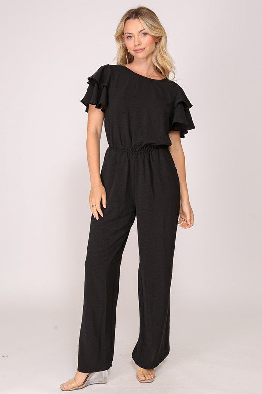 Black casual jumpsuit