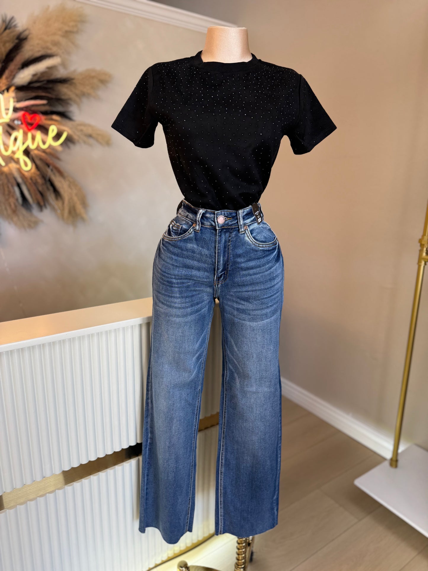 Medium wash denim jeans