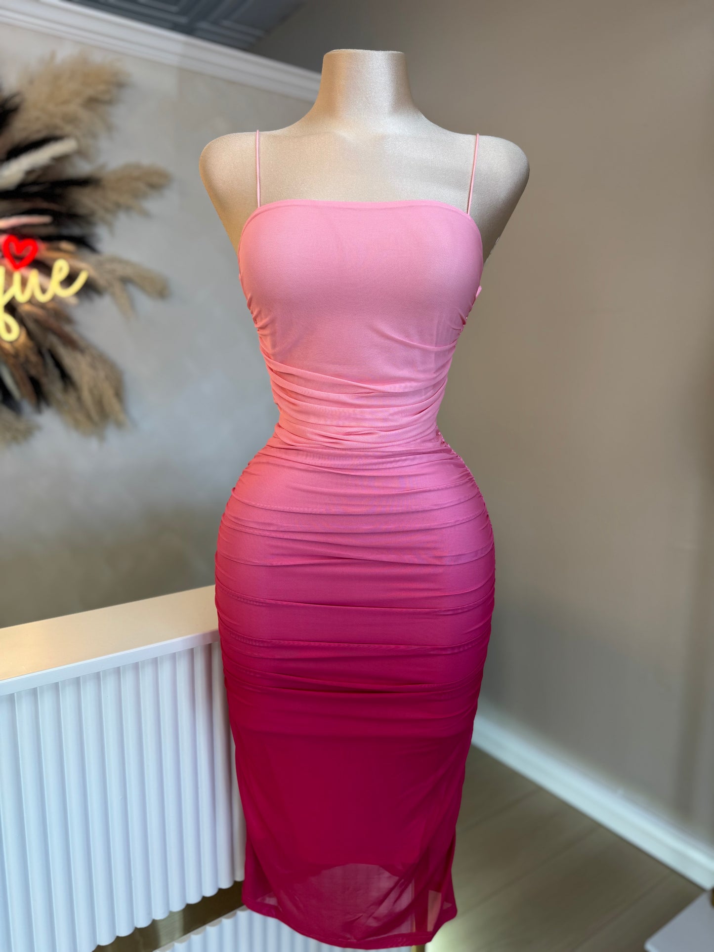 Pink ombré dress