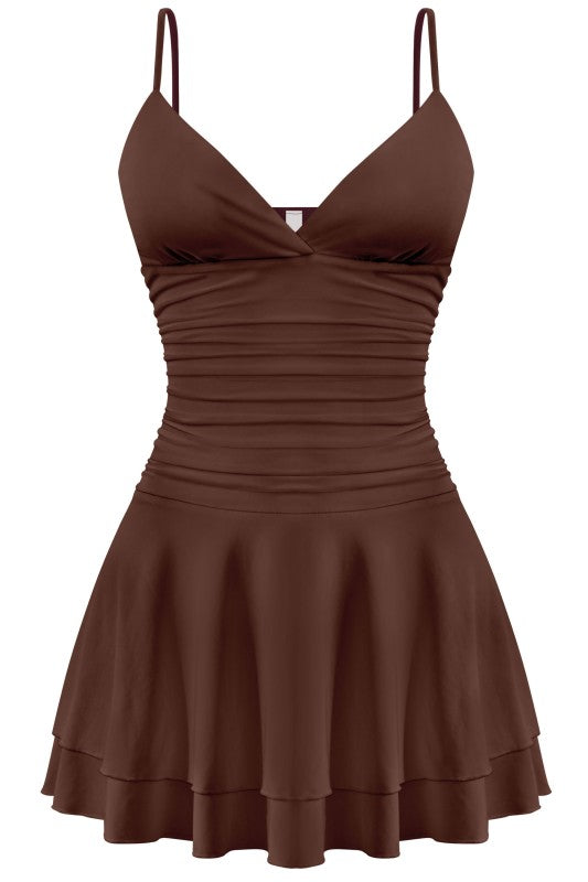 Coffee Flowy dress