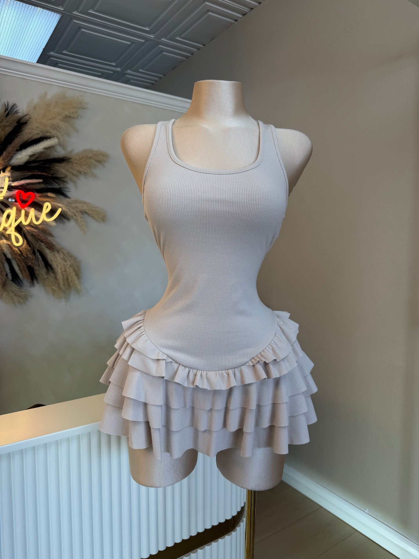 Paola ruffle dress
