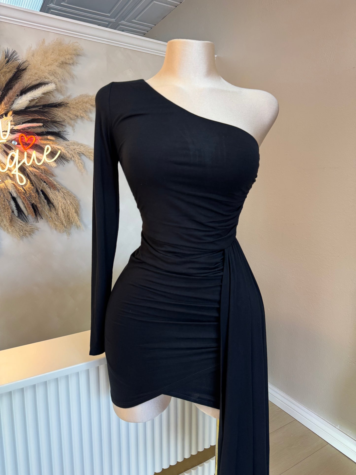 Black tassel dress