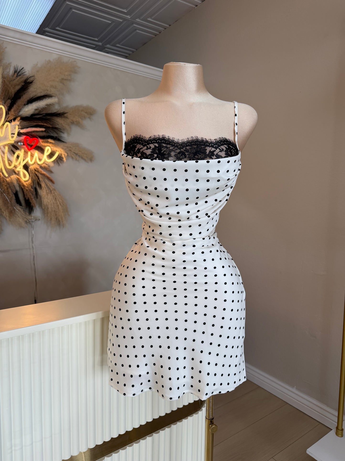 Susana polka dot lace dress