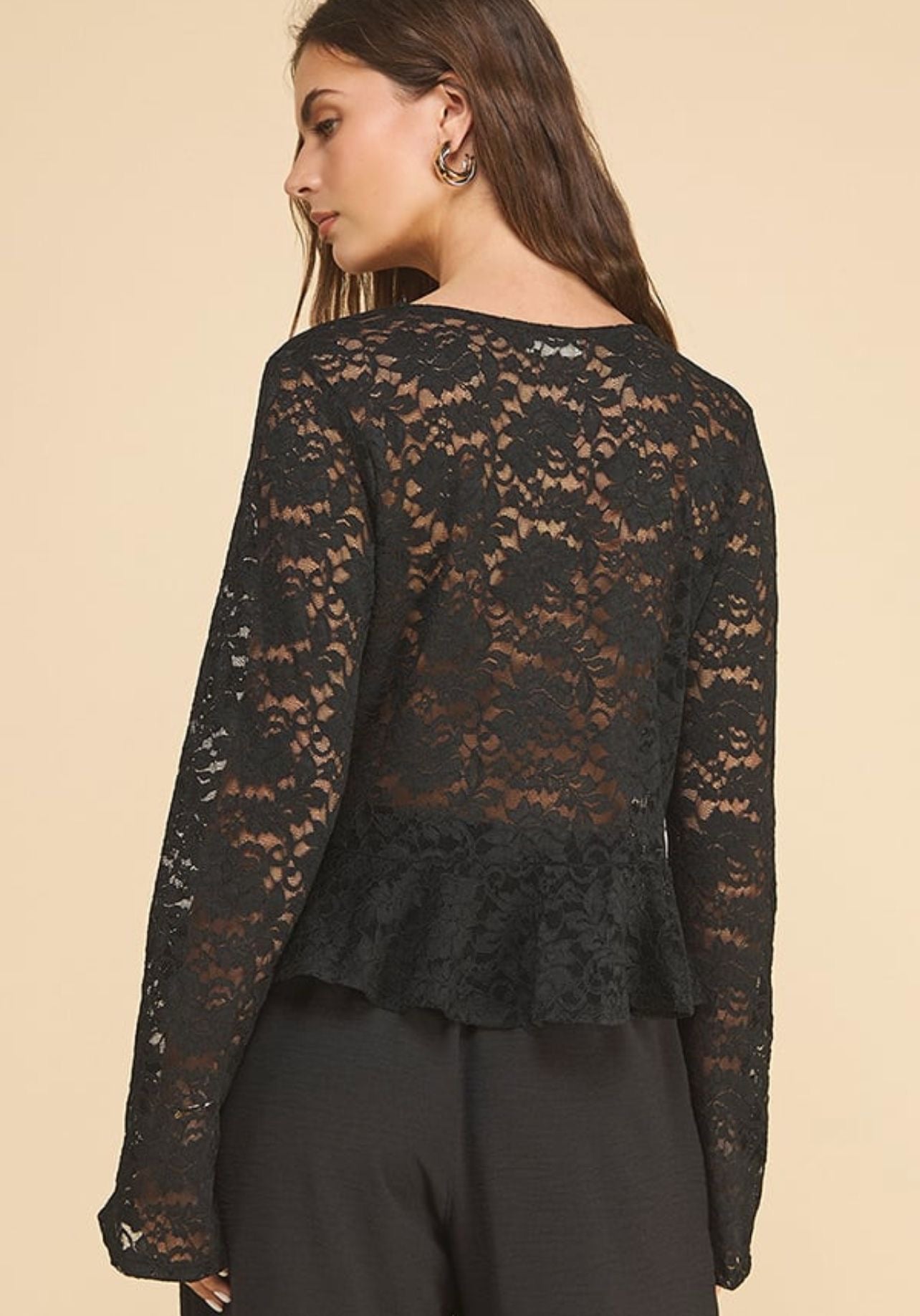 Black lace top