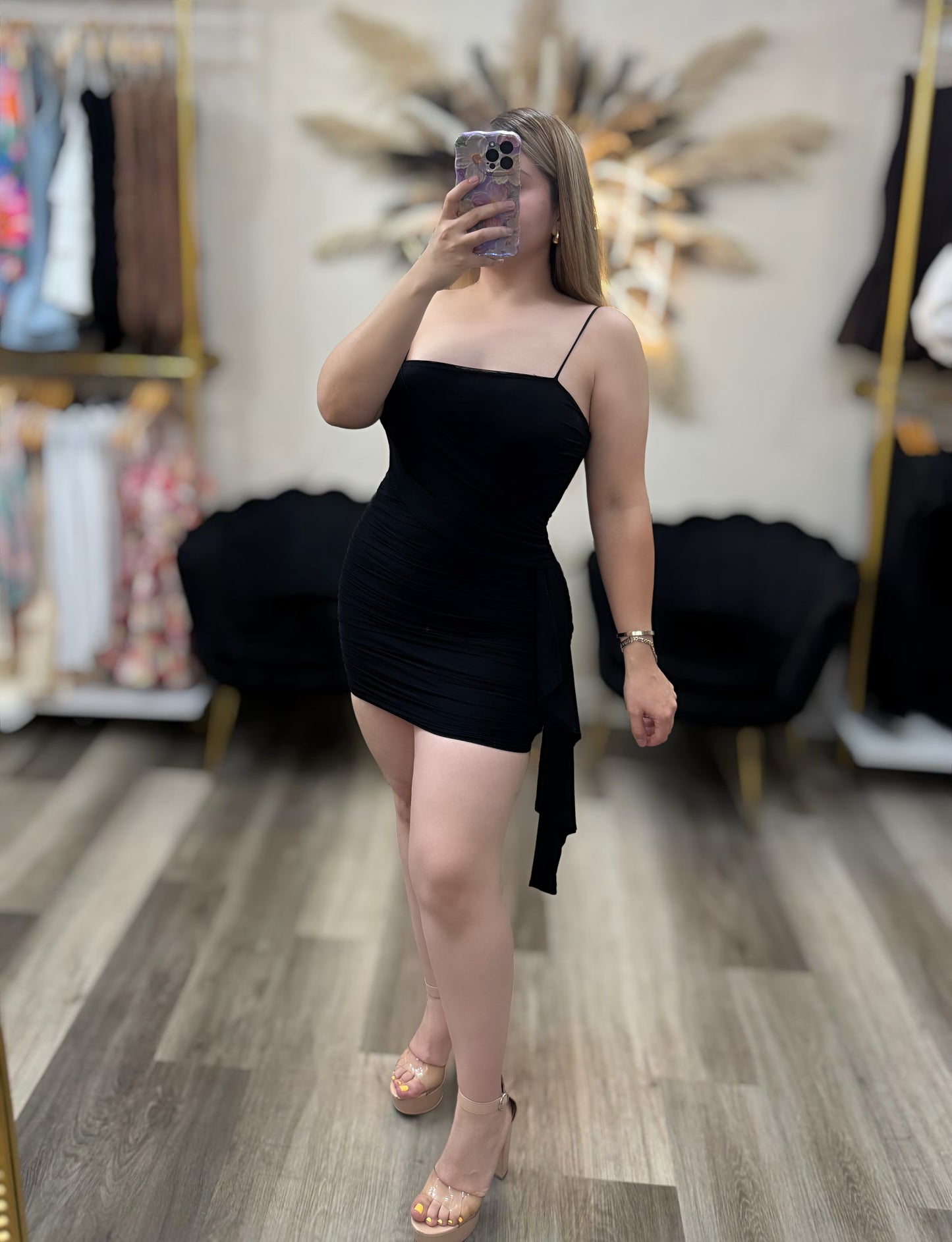 Black tassel dress
