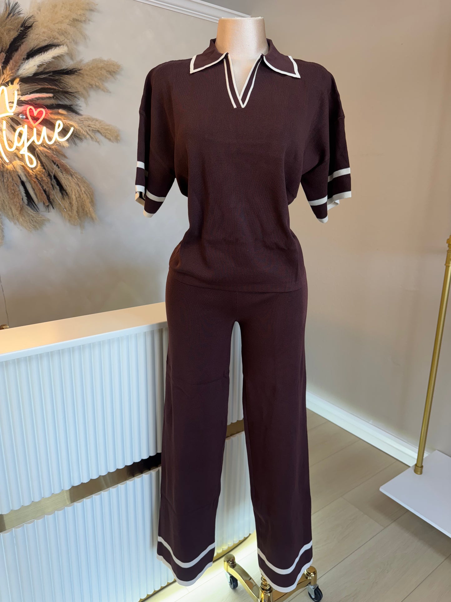 Coffee knitted set