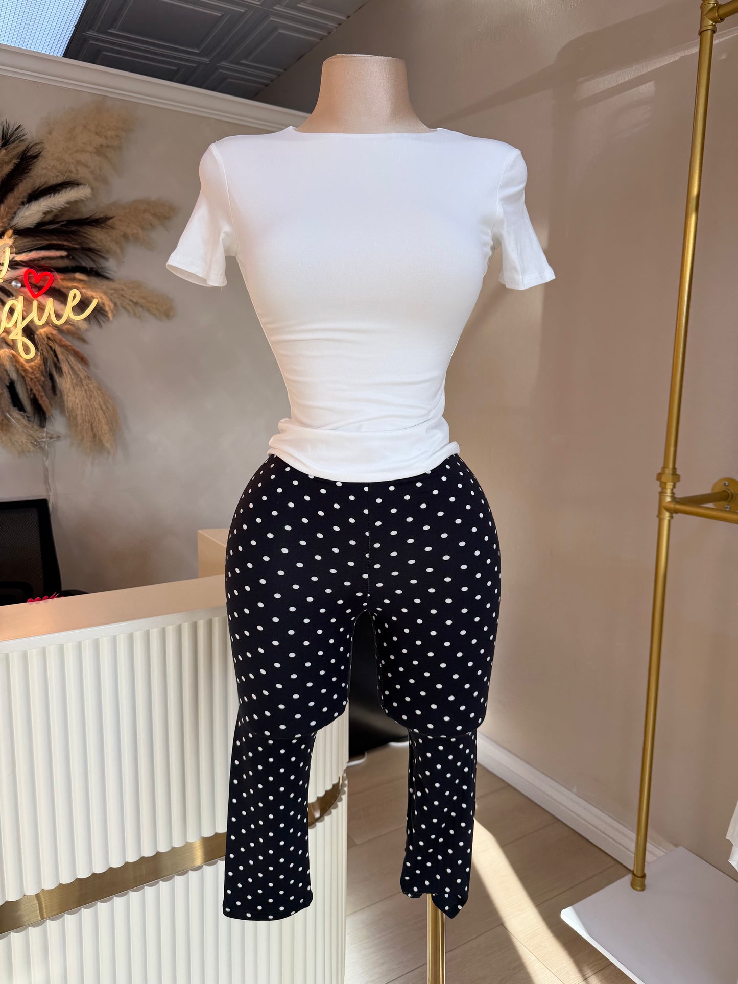 Polka dot capris