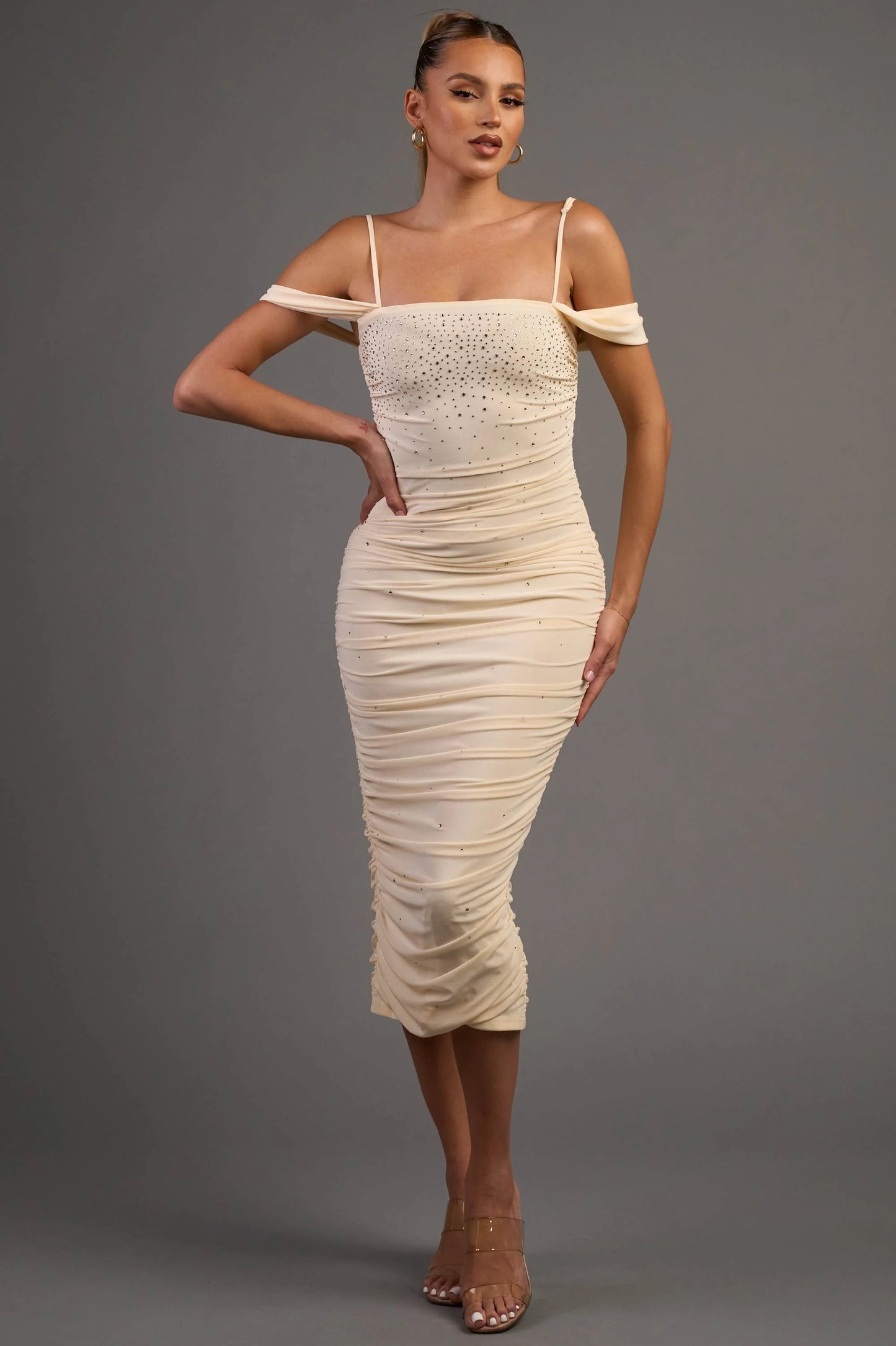 Luxe embellished midi dress