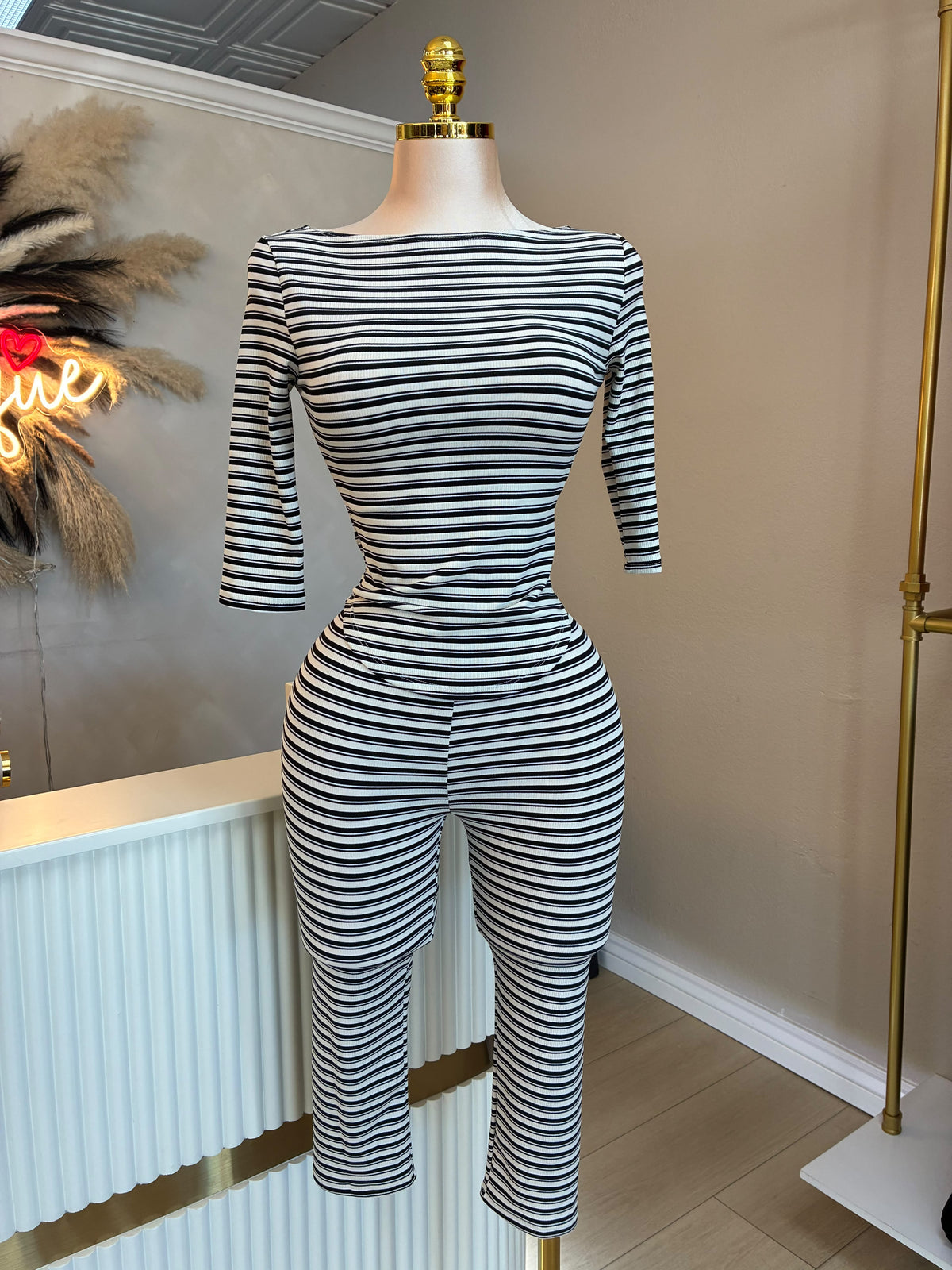 Striped Capri set