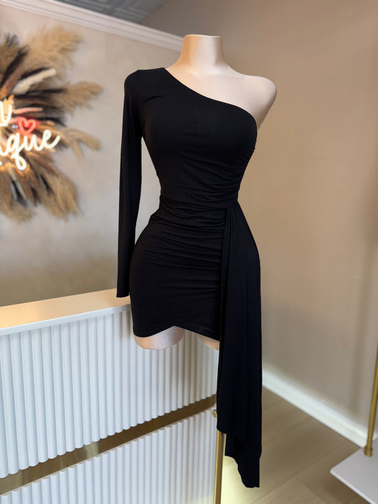 Black tassel dress