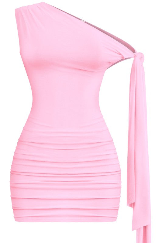 Bonita side off shoulder dress