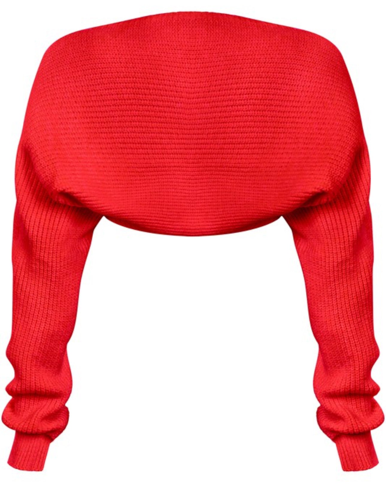 Cherry red knitted bolero