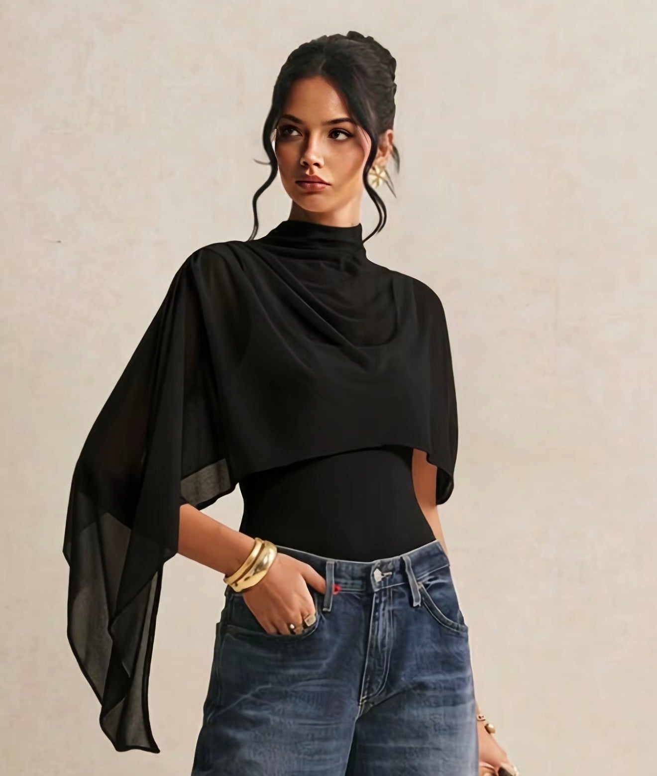 Jenny 2 piece bodysuit (black)