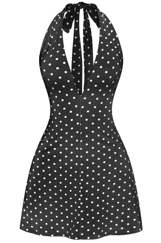 Polka dot dress (black and white)