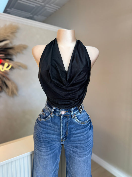 Shimmery bodysuit (black)