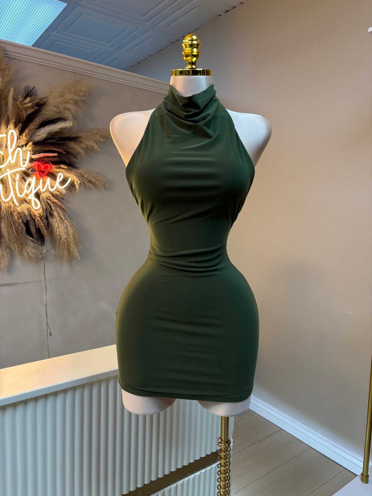 Amanda halter dress