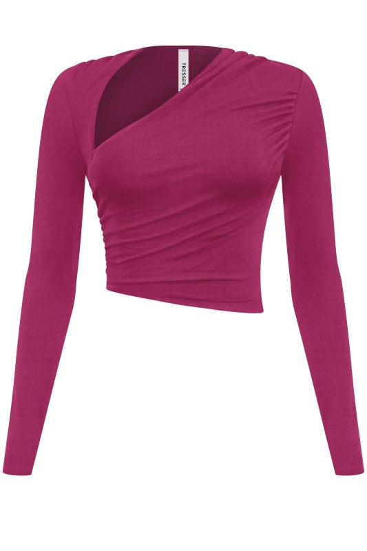 Asymmetrical top (burgundy)