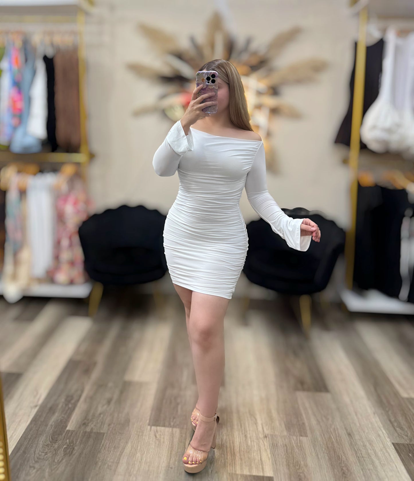 Angel off shoulder dress
