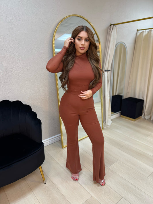 Rhinestone mesh set (rust)
