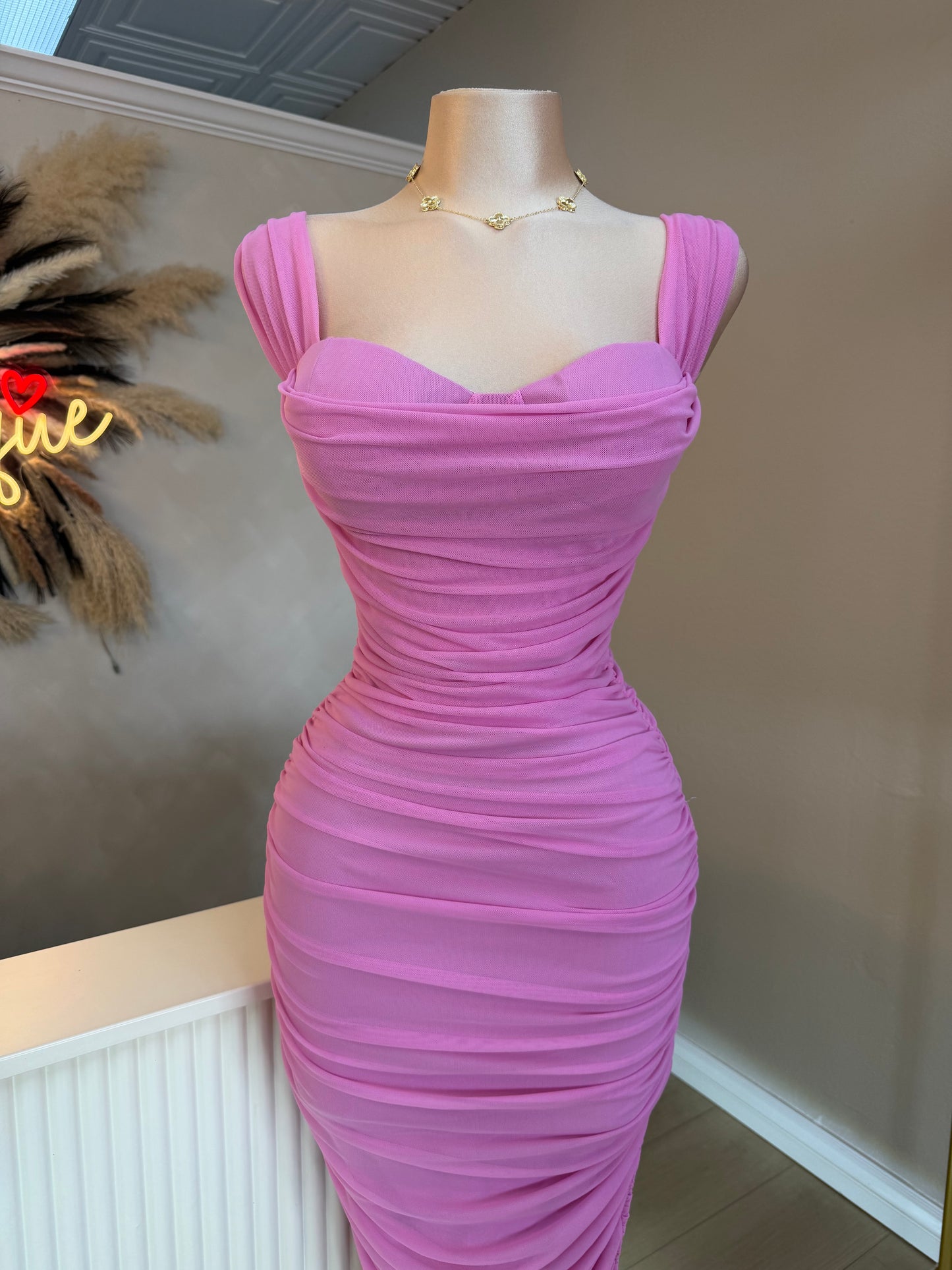 Over the moon midi dress (pink)