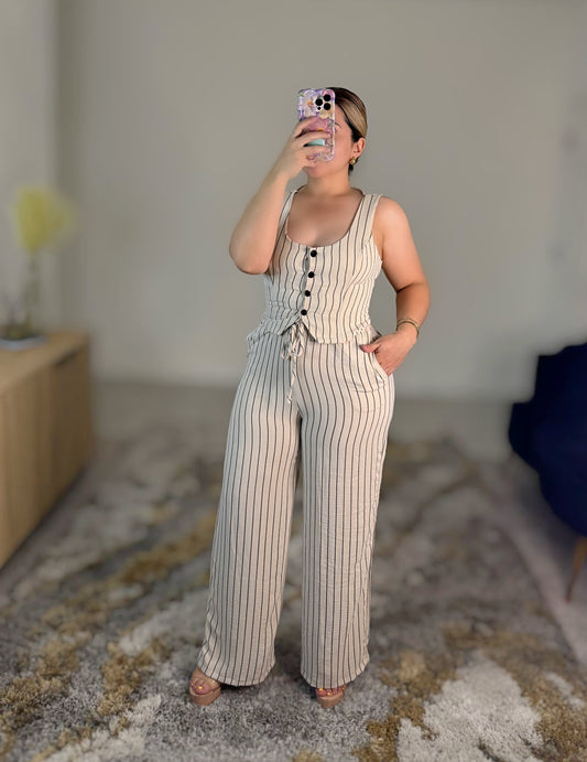 Linen pants (cream)
