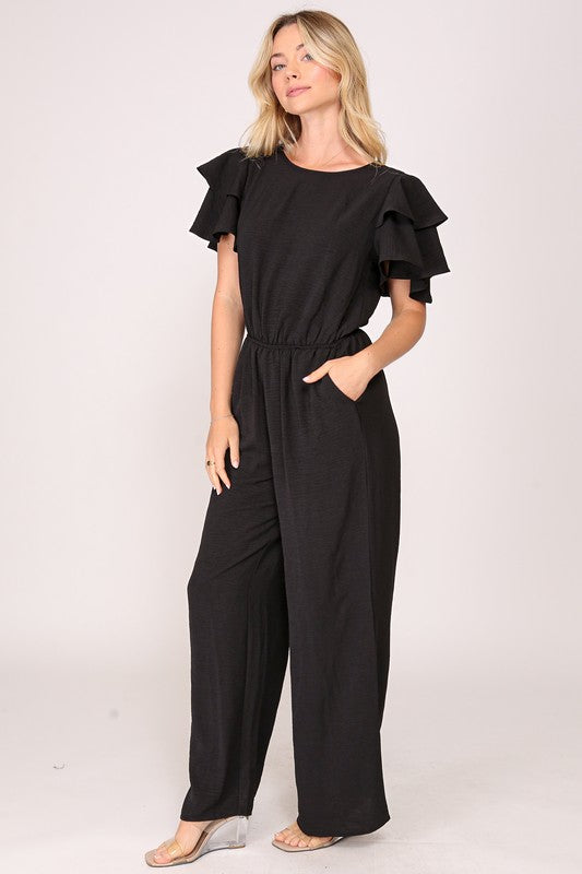 Black casual jumpsuit
