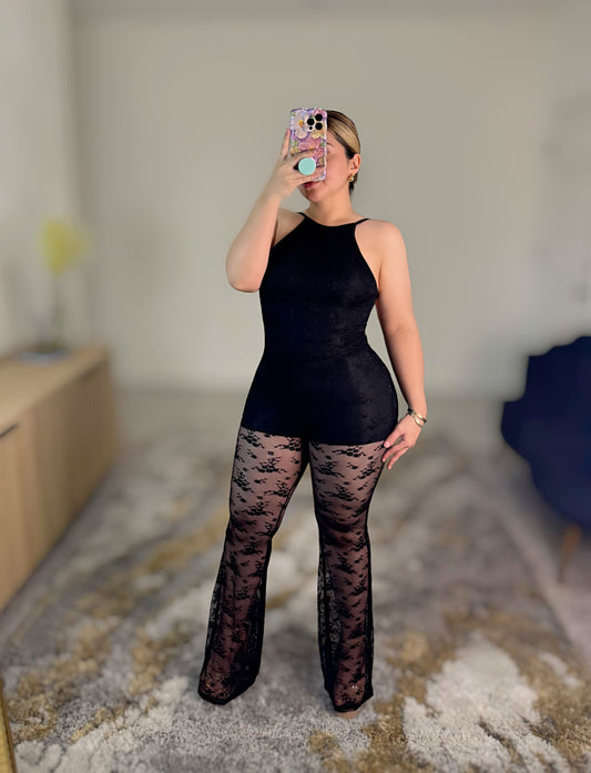 Lace jumpsuit (black)