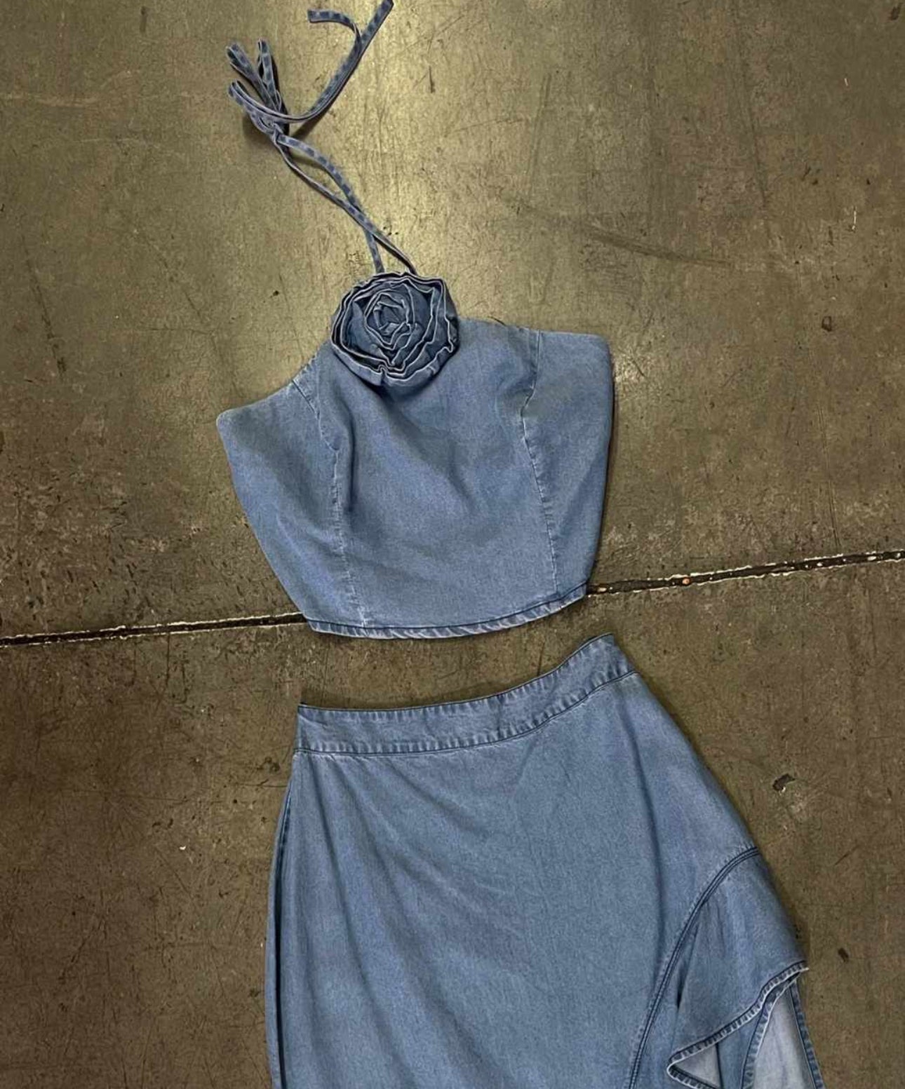 Rose denim set