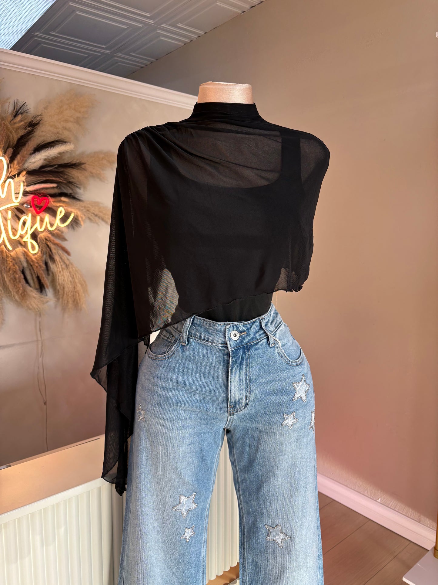 Jenny 2 piece bodysuit (black)