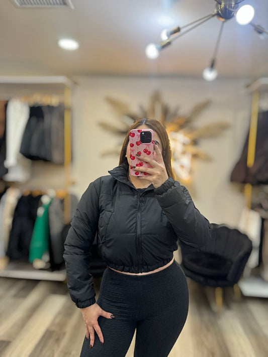 Cropped puffer jacket