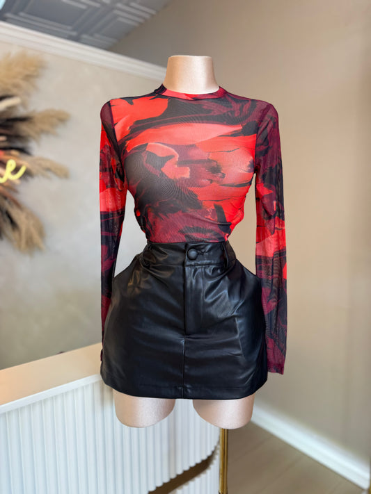 Leather skirt