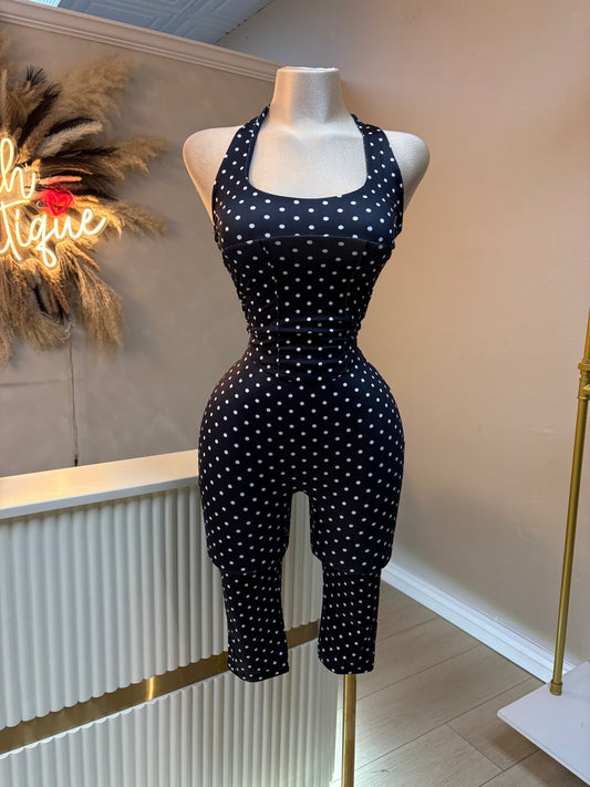Polka dot halter set