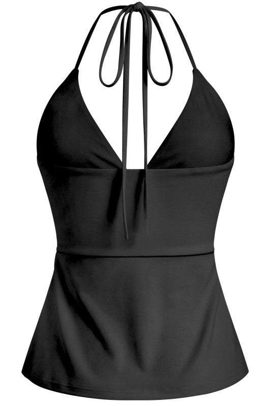 Sleeveless halter top