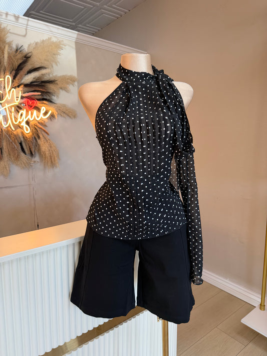 Polka dot halter top