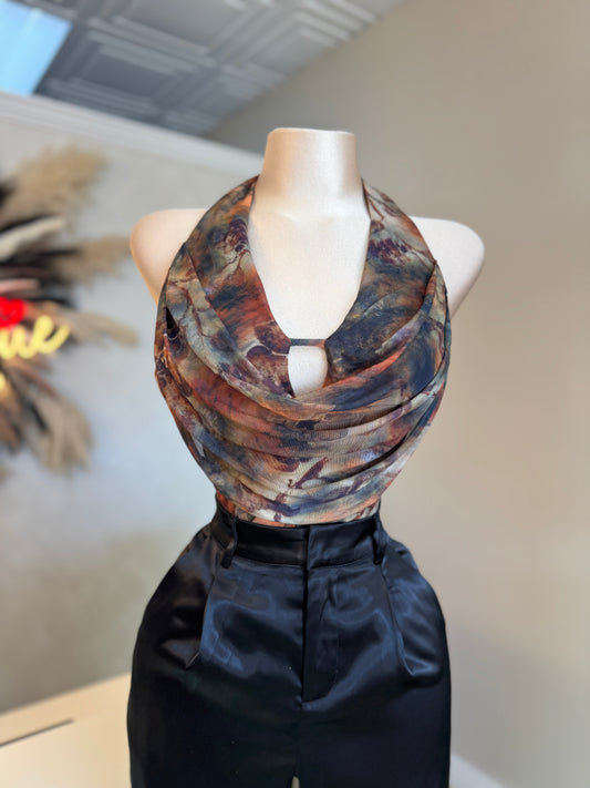 Fall Halter bodysuit