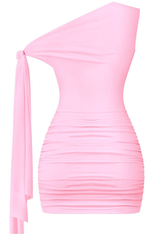 Bonita side off shoulder dress